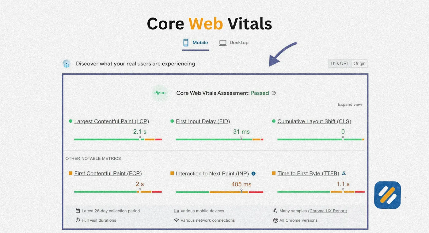 Page Experience and Core Web Vitals
