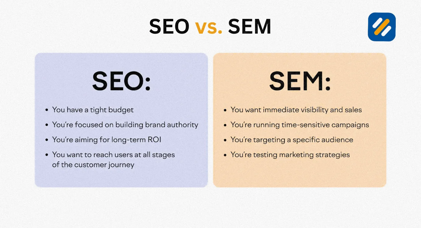 SEM vs SEO