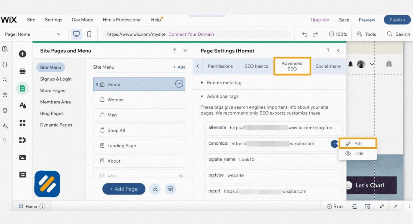 Wix SEO Settings